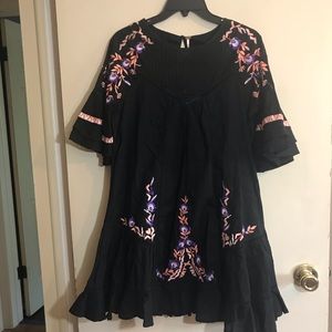 Free People Floral Embroidered Pavlo Mini Dress SM
